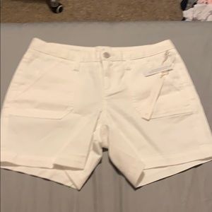 Caslon white cotton stretch short size 2